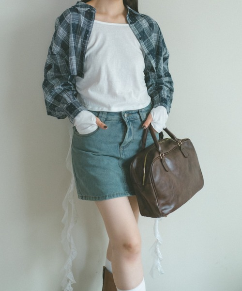 「VANNIE U」 長袖カットソー FREE グレー レディース_画像9