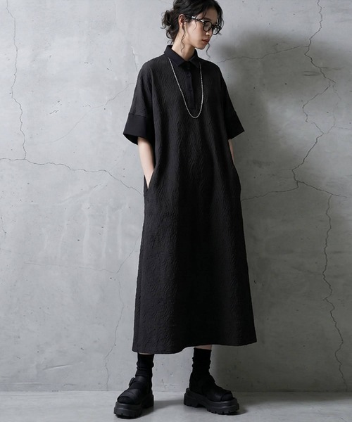 シャツワンピース Aライン シャツワンピースの画像