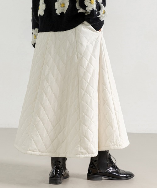 「DAY CLOSET」 フレアスカート M オフホワイト レディース_画像3