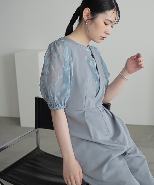 「Callarus」 オールインワン 3L ネイビー レディース_画像2