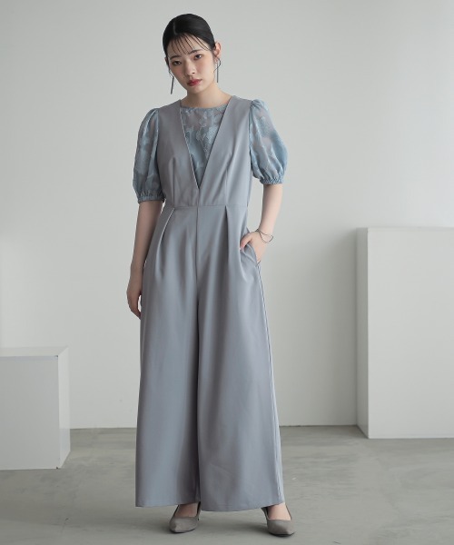 「Callarus」 オールインワン 3L ネイビー レディース_画像3