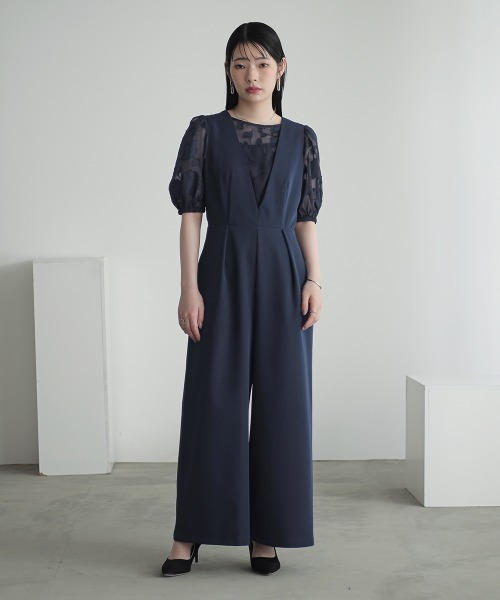 「Callarus」 オールインワン 3L ネイビー レディース_画像6