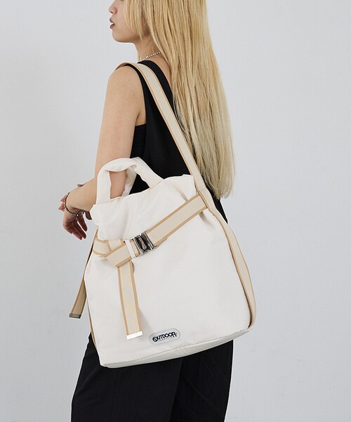 トートバッグ 「OUTDOOR PRODUCTS」2way Belt Tote(M) 2WAY ベルトトートバッグ A4対応 ショルダー付きの画像