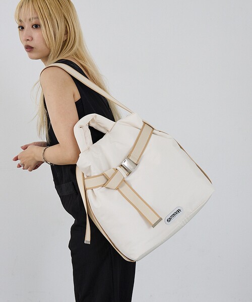 トートバッグ 「OUTDOOR PRODUCTS」2way Belt Tote(M) 2WAY ベルトトートバッグ A4対応 ショルダー付きの画像