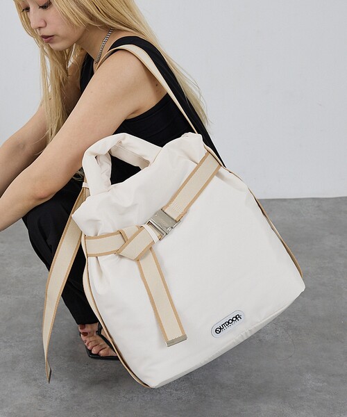トートバッグ 「OUTDOOR PRODUCTS」2way Belt Tote(M) 2WAY ベルトトートバッグ A4対応 ショルダー付きの画像