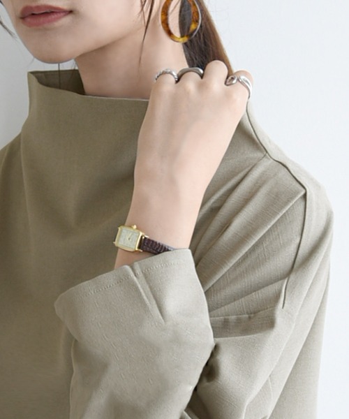 「and it_」 長袖ワンピース FREE グレイッシュベージュ レディース_画像2