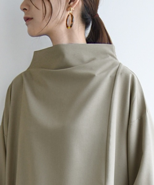 「and it_」 長袖ワンピース FREE グレイッシュベージュ レディース_画像3