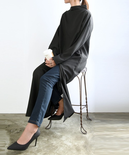 「and it_」 長袖ワンピース FREE グレイッシュベージュ レディース_画像8