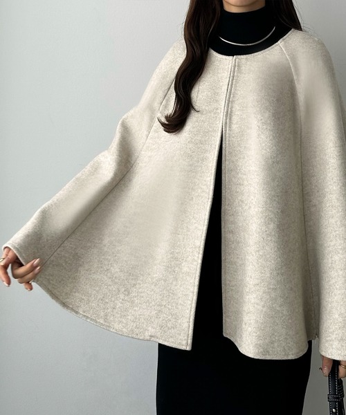 「callautia」 ポンチョ MEDIUM アイボリー レディース_画像7