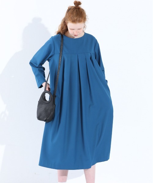 「Kelen」 長袖ワンピース M ネイビー レディース_画像4
