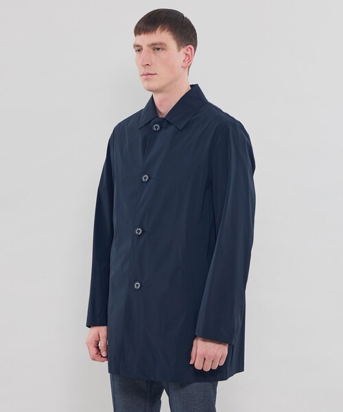 極美品 マッキントッシュ ステンカラーコートトロッター ライナー付き 紺色 M MACKINTOSH LONDON（マッキントッシュ ロンドン） ステンカラーコート