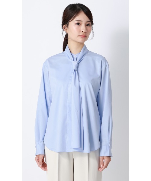 シャツ/ブラウス(長袖/七分) 2WAY SOFT VOLUME BLOUSE AOYAMA ブラウス シャツ 2通りの着こなしを楽しめる華やかトップス