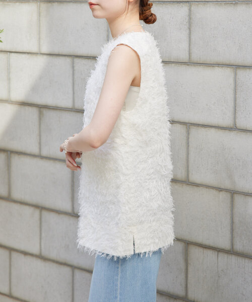 「gemeil」 ノースリーブブラウス SMALL ホワイト レディース_画像5