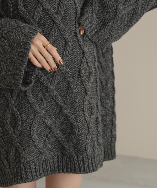 「hinari」 ニットワンピース SMALL アイボリー レディース_画像5