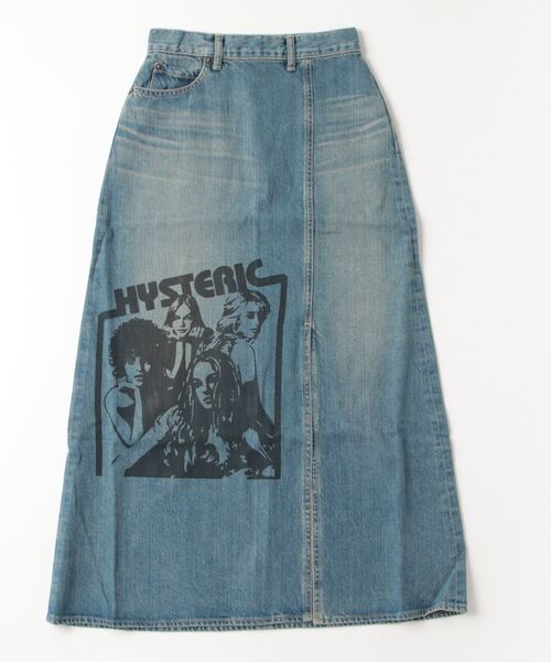 「HYSTERIC GLAMOUR」 デニムスカート 24inch ライトインディゴブルー レディースの画像