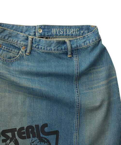 「HYSTERIC GLAMOUR」 デニムスカート 24inch ライトインディゴブルー レディースの画像