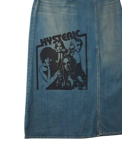 「HYSTERIC GLAMOUR」 デニムスカート 24inch ライトインディゴブルー レディースの画像