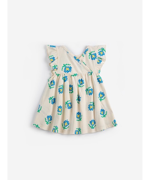 BOBO CHOSES - 衣装 Pixel Flowers all over ruffled dress キッズ お子さん服 うしろ帯