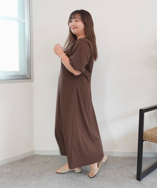 SMILELAND ワンピース 「Yukiさんコラボ」ハート刺しゅうカノコロング