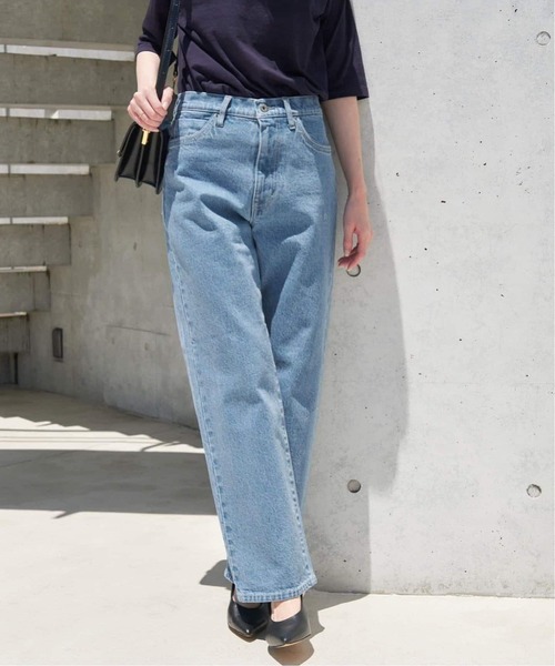 「SLOBE IENA」 デニムパンツ 36 サックスブルー レディース