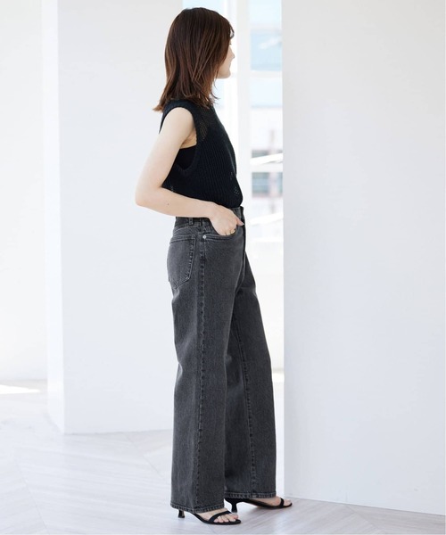「SLOBE IENA」 デニムパンツ 36 サックスブルー レディース