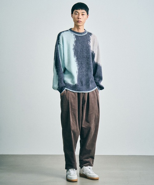 【美品】sneeuw ニット ブルー グレー sneeuw（スニュウ） ニット セーター グラデーションニット レディース