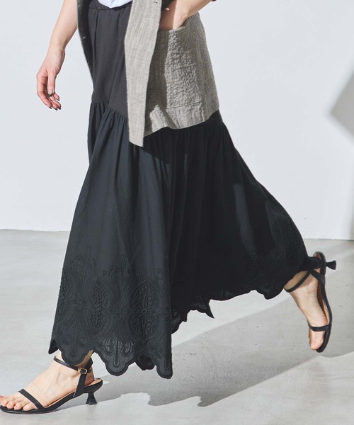 margaux スカート 裾レースギャザースカート : ZOZOTOWN Yahoo!店