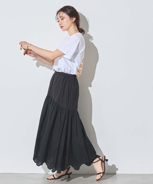 margaux スカート 裾レースギャザースカート : ZOZOTOWN Yahoo!店