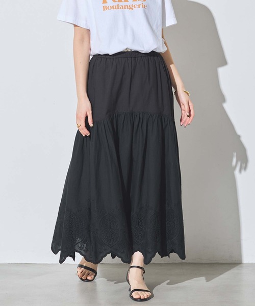 margaux スカート 裾レースギャザースカート : ZOZOTOWN Yahoo!店