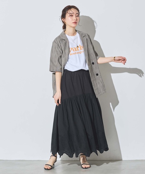 margaux スカート 裾レースギャザースカート : ZOZOTOWN Yahoo!店