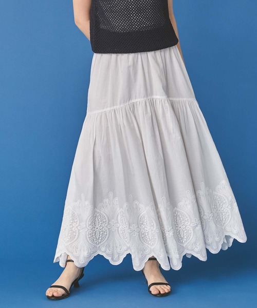 margaux スカート 裾レースギャザースカート : ZOZOTOWN Yahoo!店