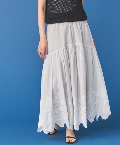 margaux スカート 裾レースギャザースカート : ZOZOTOWN Yahoo!店