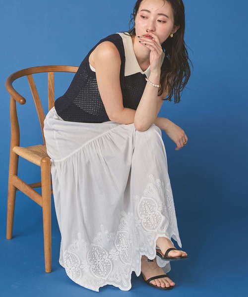 margaux スカート 裾レースギャザースカート : ZOZOTOWN Yahoo!店