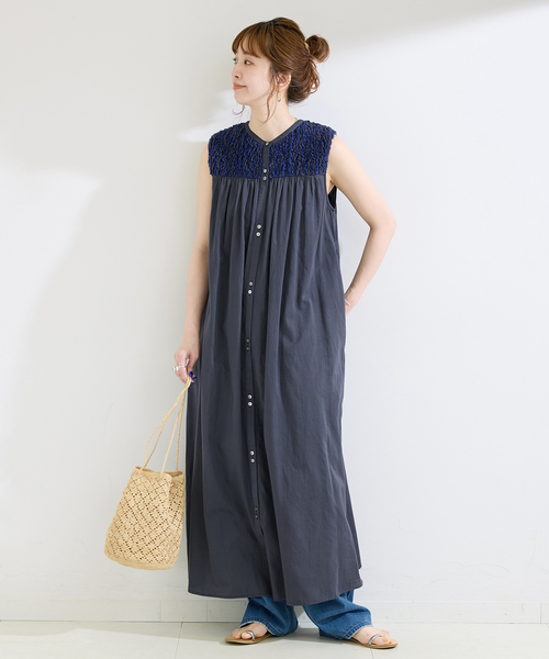 St Andrews フリル付きワンピース B.C STOCK（ベーセーストック） ワンピース 手洗い可 / 2WAYヨーク
