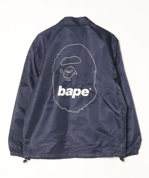 「A BATHING APE」 ワンポイントジャケット M ネイビー レディースの画像