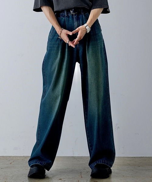 「INTER FACTORY」 デニムパンツ SMALL ブルー メンズ_画像6