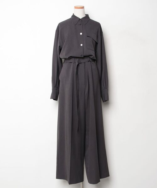 「UNTITLED」 オールインワン 02 チャコールグレー レディース