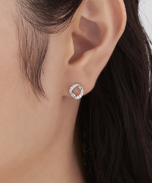 ピアス Pt950/900 ダイヤモンド ピアス レディースの画像