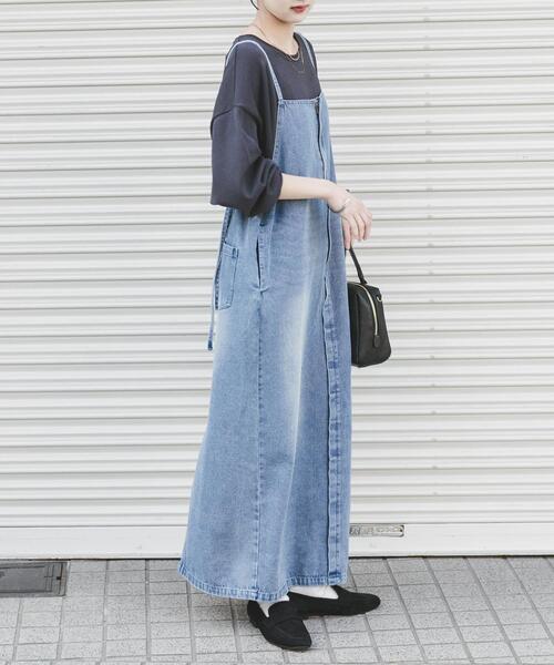 「ITEMS URBANRESEARCH」 キャミソールワンピース FREE インディゴブルー レディース_画像2