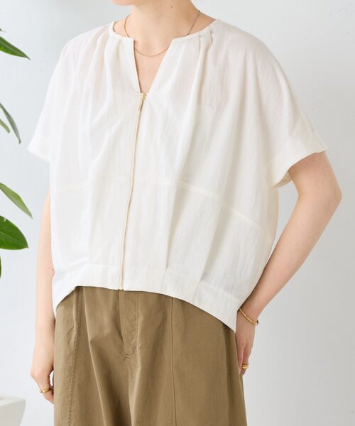 ベスト ジレ 「完売カラー追加検討中」ジャージージップブルゾン レディースの画像