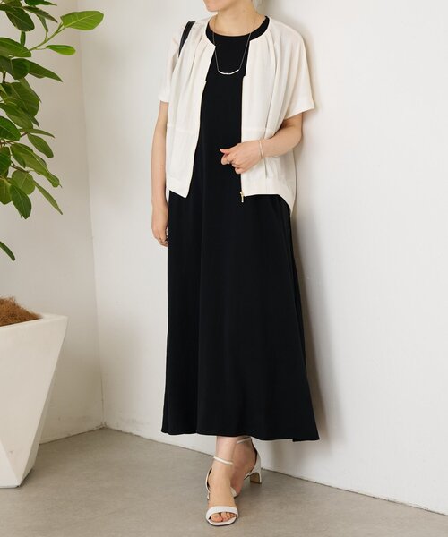 ベスト ジレ 「完売カラー追加検討中」ジャージージップブルゾン レディースの画像