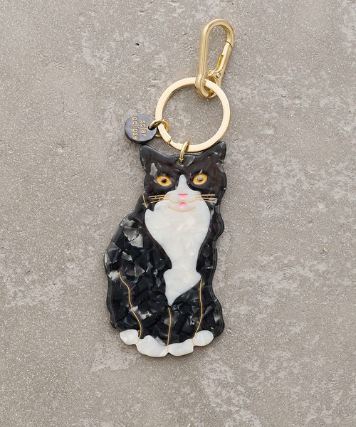 solar eclipse（ソーラーエクリプス） キーケース TUXEDO CAT CHARM