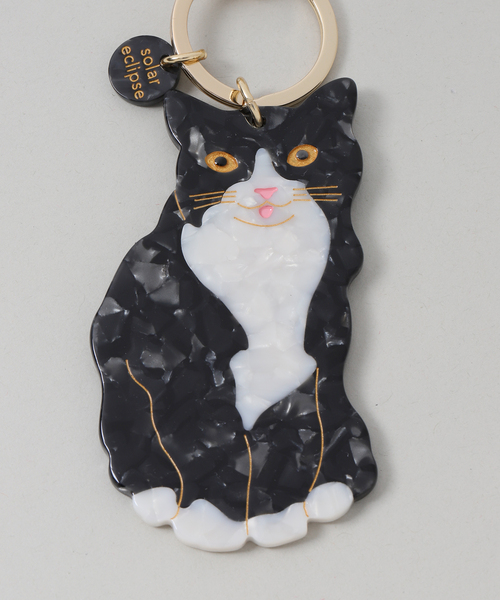 solar eclipse（ソーラーエクリプス） キーケース TUXEDO CAT CHARM