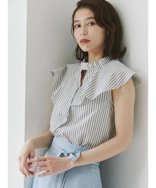 「TONAL」 ノースリーブブラウス MEDIUM オフホワイト レディース_画像5