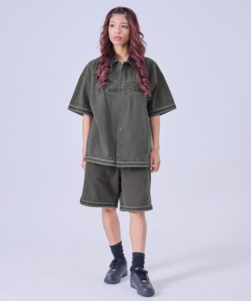 「FUBU」 デニムハーフパンツ X-LARGE ブラック メンズ_画像6