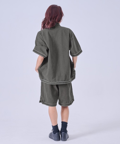 「FUBU」 デニムハーフパンツ X-LARGE ブラック メンズ_画像8