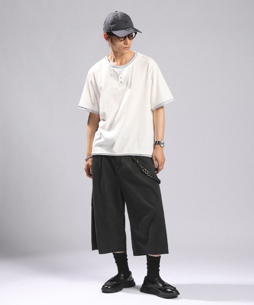 RAGEBLUE（レイジブルー） ヘンリーネック tシャツ HENLEY NECK FAKE