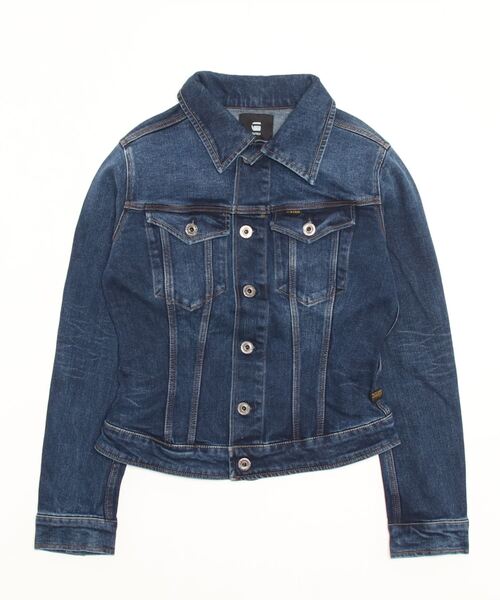 「G-STAR」 デニムジャケット LARGE ダークインディゴブルー レディース_画像9