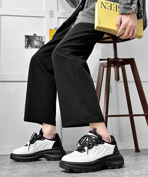 「aimoha」 ローカットスニーカー 26.5cm ブラック メンズ_画像4