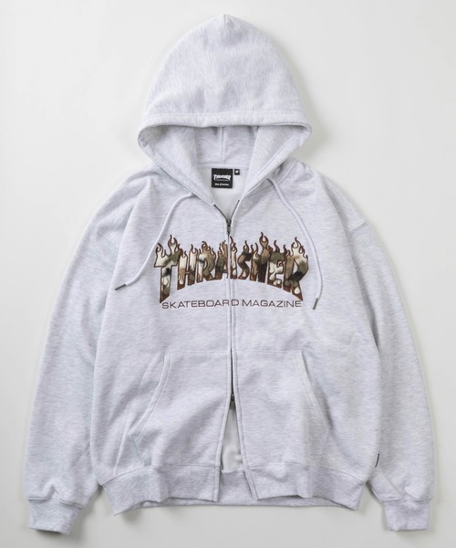 【レア柄】THRASHER スラッシャー スウェット パーカー ビンテージ THRASHER（スラッシャー） パーカー 裏起毛 「70」「THRASHER